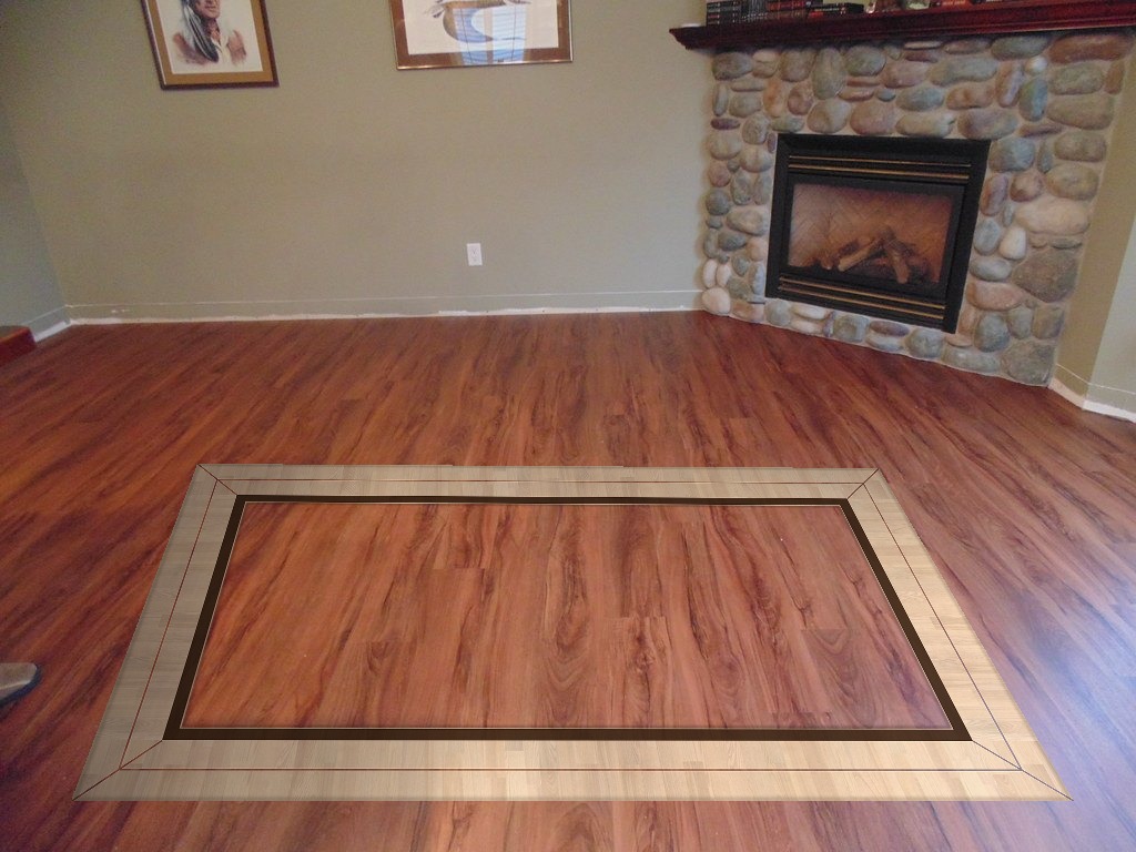 Floor Picture Frames flooring installed by ANA Flooring in Chicagoland